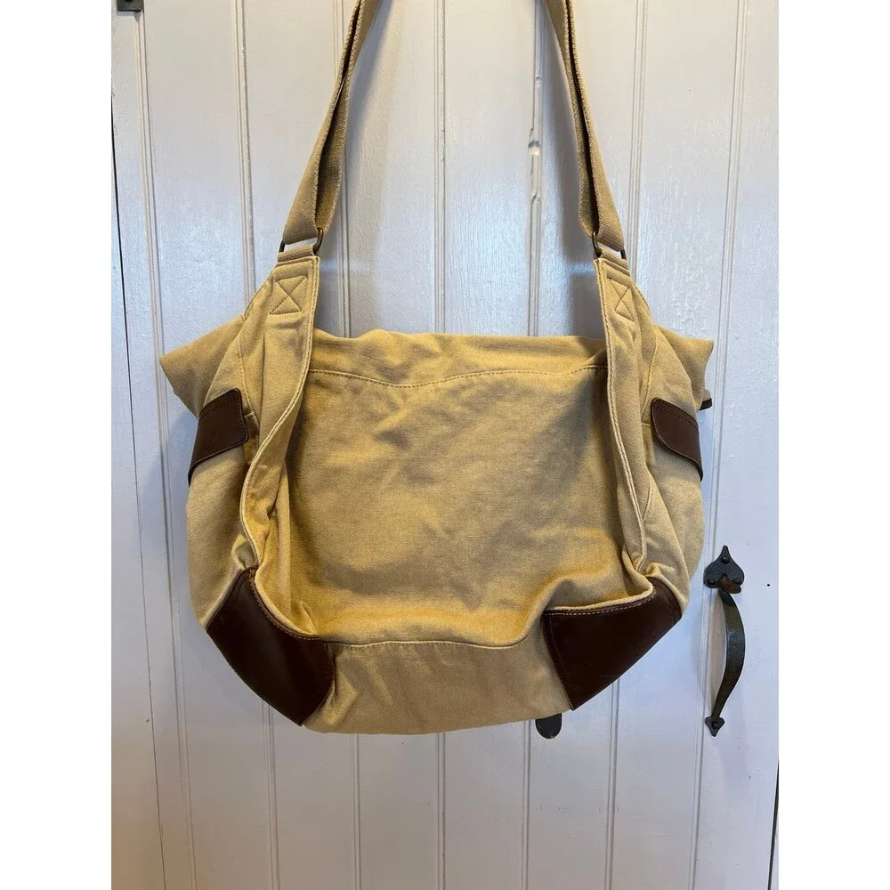 VTG J Crew Crossbody Mailbag Leather Bottom - New with Tag, Abingdon
